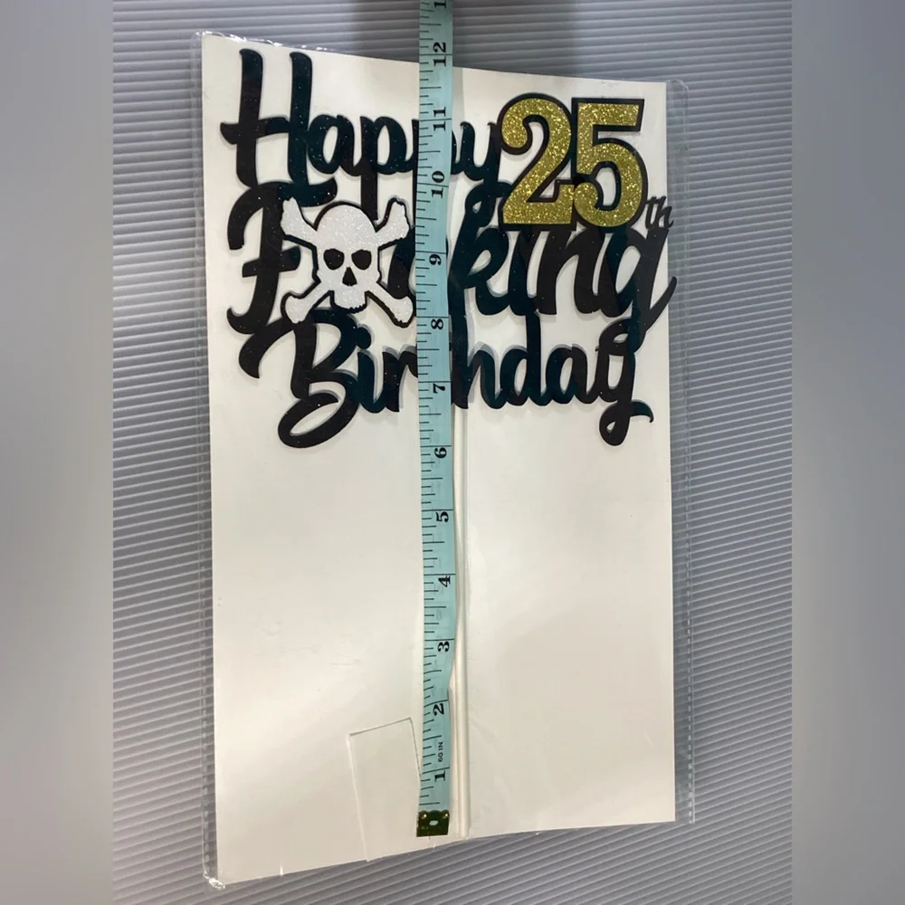 Happy 25th Birthday Cake Topper